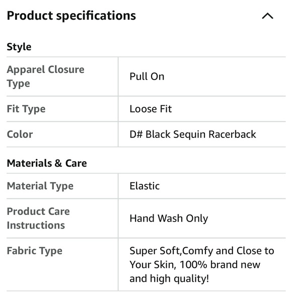 Black Sequin Cami Tank Top Size S 🖤 - Picture 14 of 14